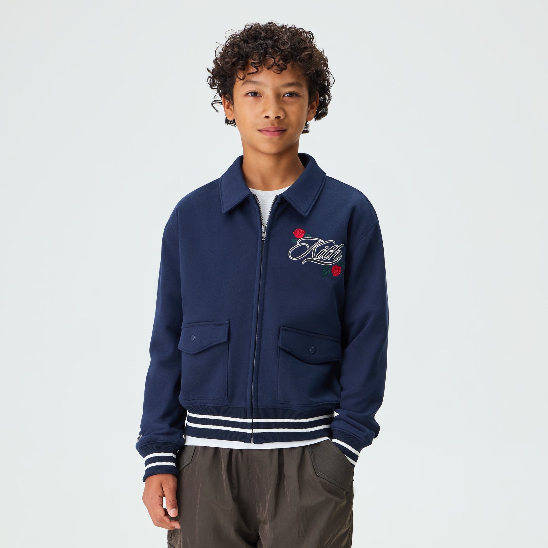 Kith Kids Wyona Fleece Bomber Jacket - Nocturnal