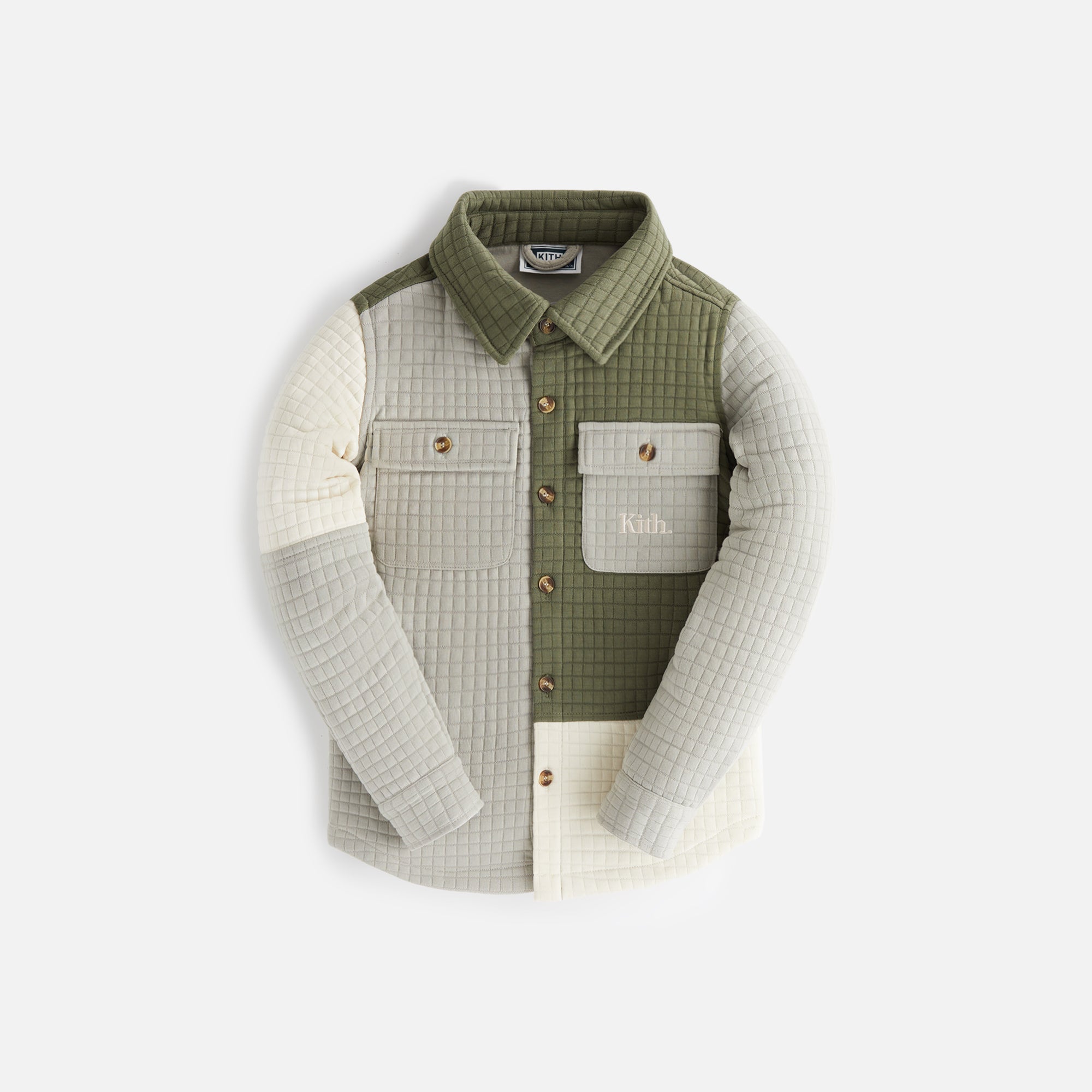 Kith Kids Color-Block Knit Apollo Shirt - Plaster