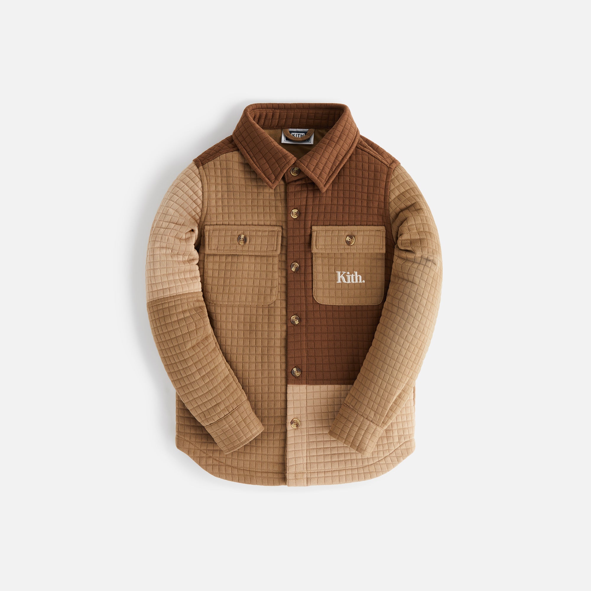 Kith Kids Color-Block Knit Apollo Shirt - Teak