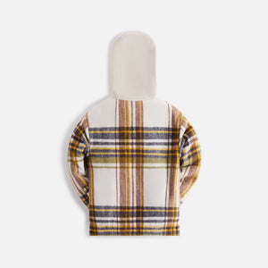 Erlebniswelt-fliegenfischenShops Kids Plaid Overshirt Hoodie - Sandrift