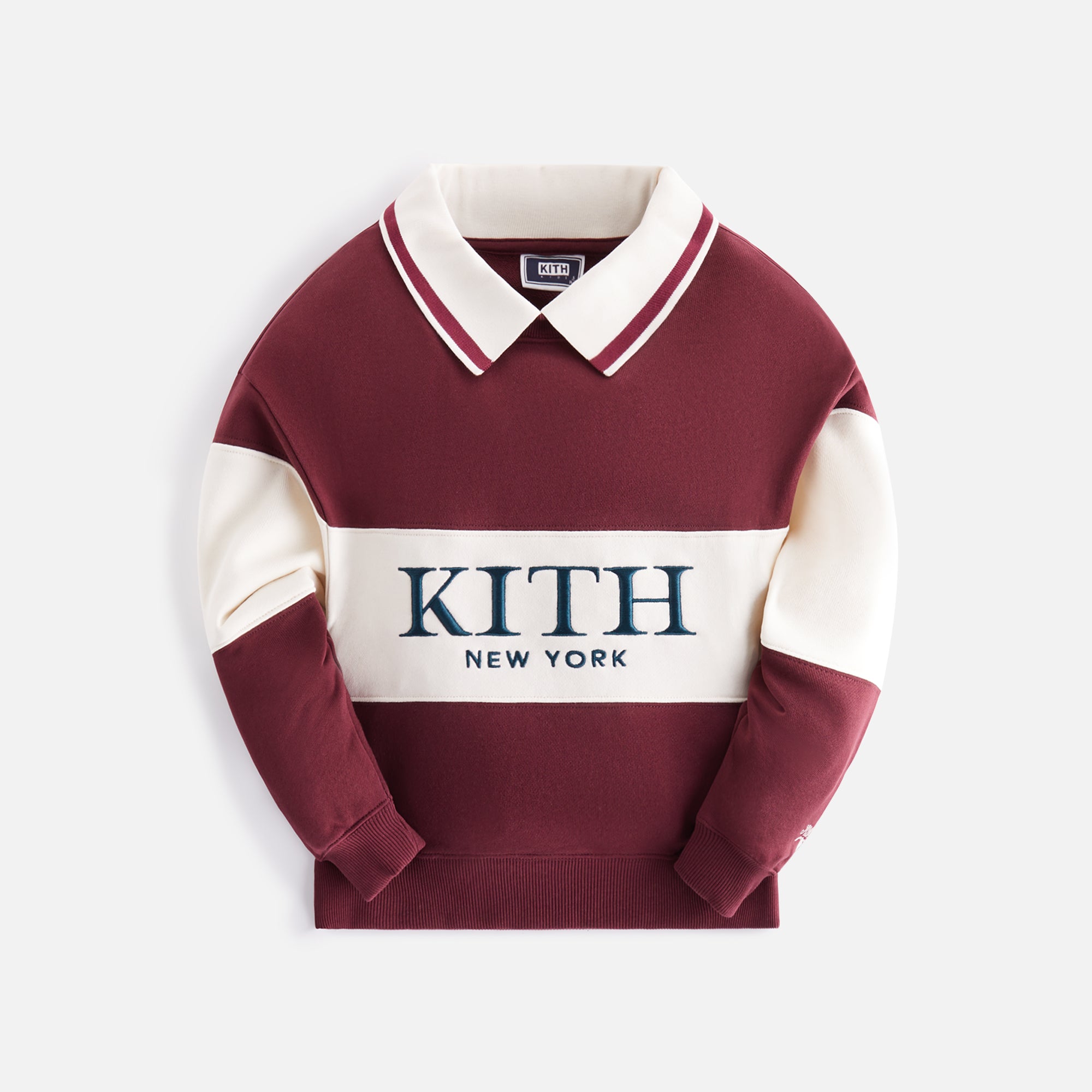 Kith Kids Blocked Collared Nelson Crew - Magma