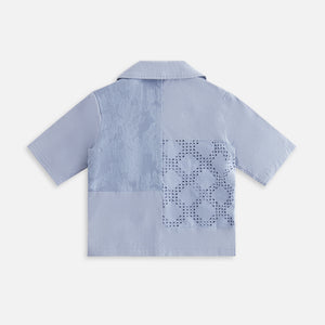 Kith Kids Blocked Broderie Camp Shirt - Climate