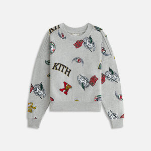 UrlfreezeShops Kids Printed Nelson Crewneck - Light Heather Grey