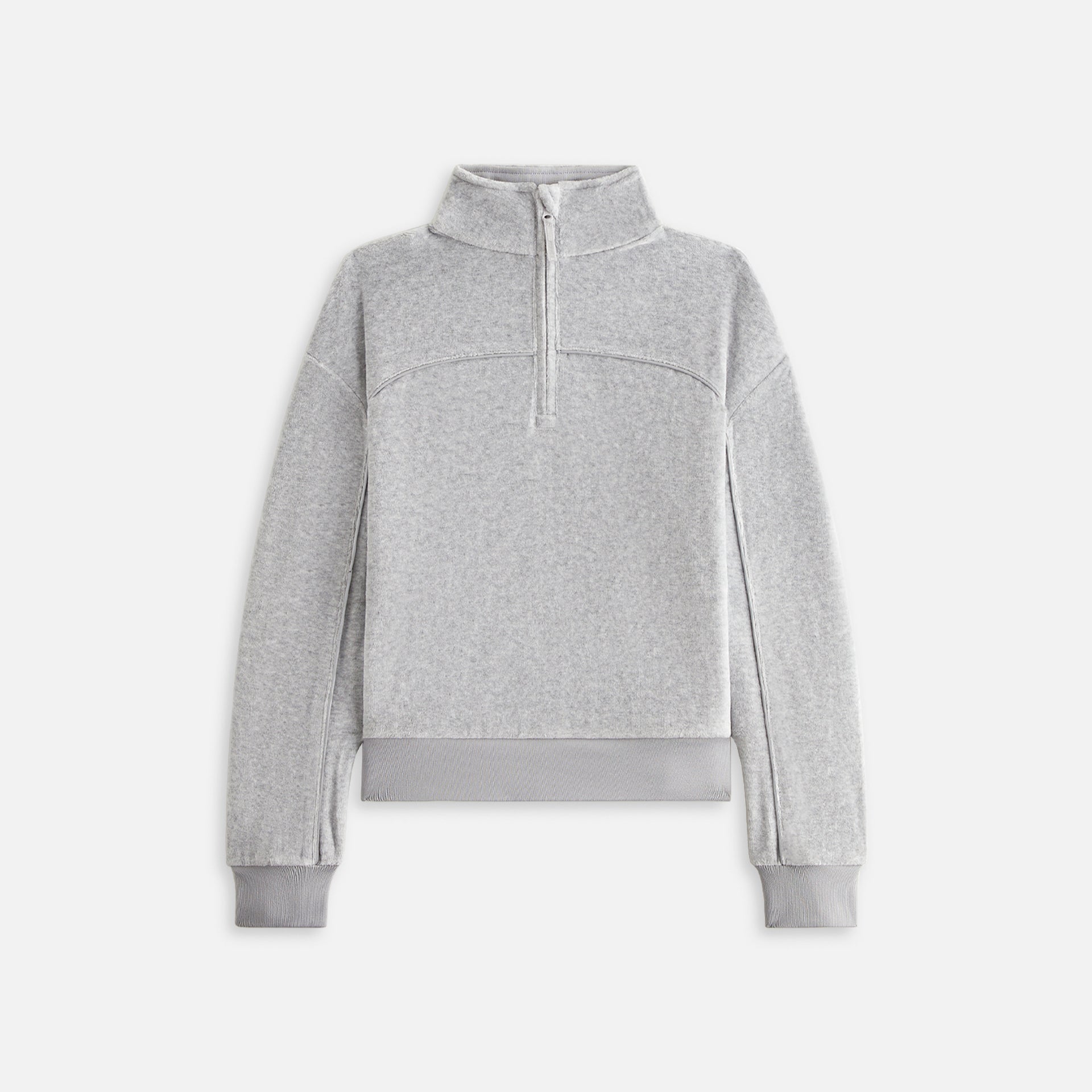 UrlfreezeShops Kids Velour Hunter Quarter Zip - Heather Grey