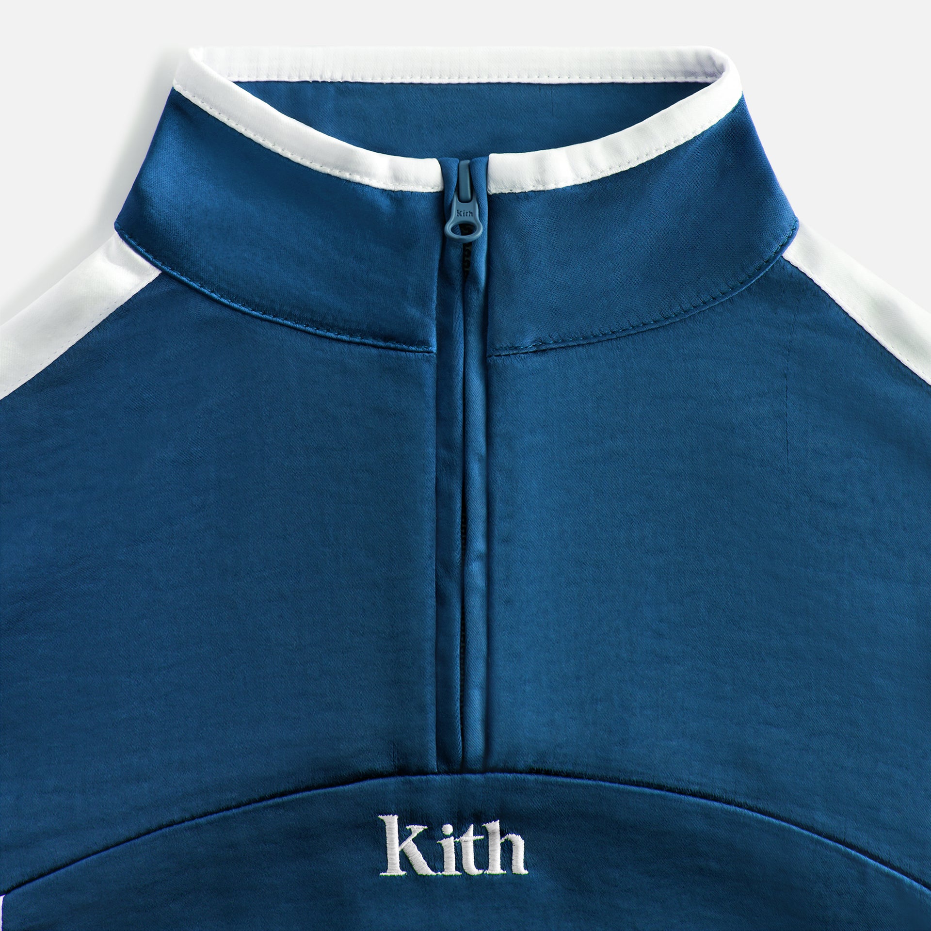 Kith Kids Blocked Satin Track Quarter Zip - Soul