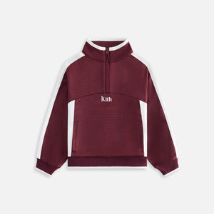 UrlfreezeShops Kids Blocked Satin Track Quarter Zip - Magma