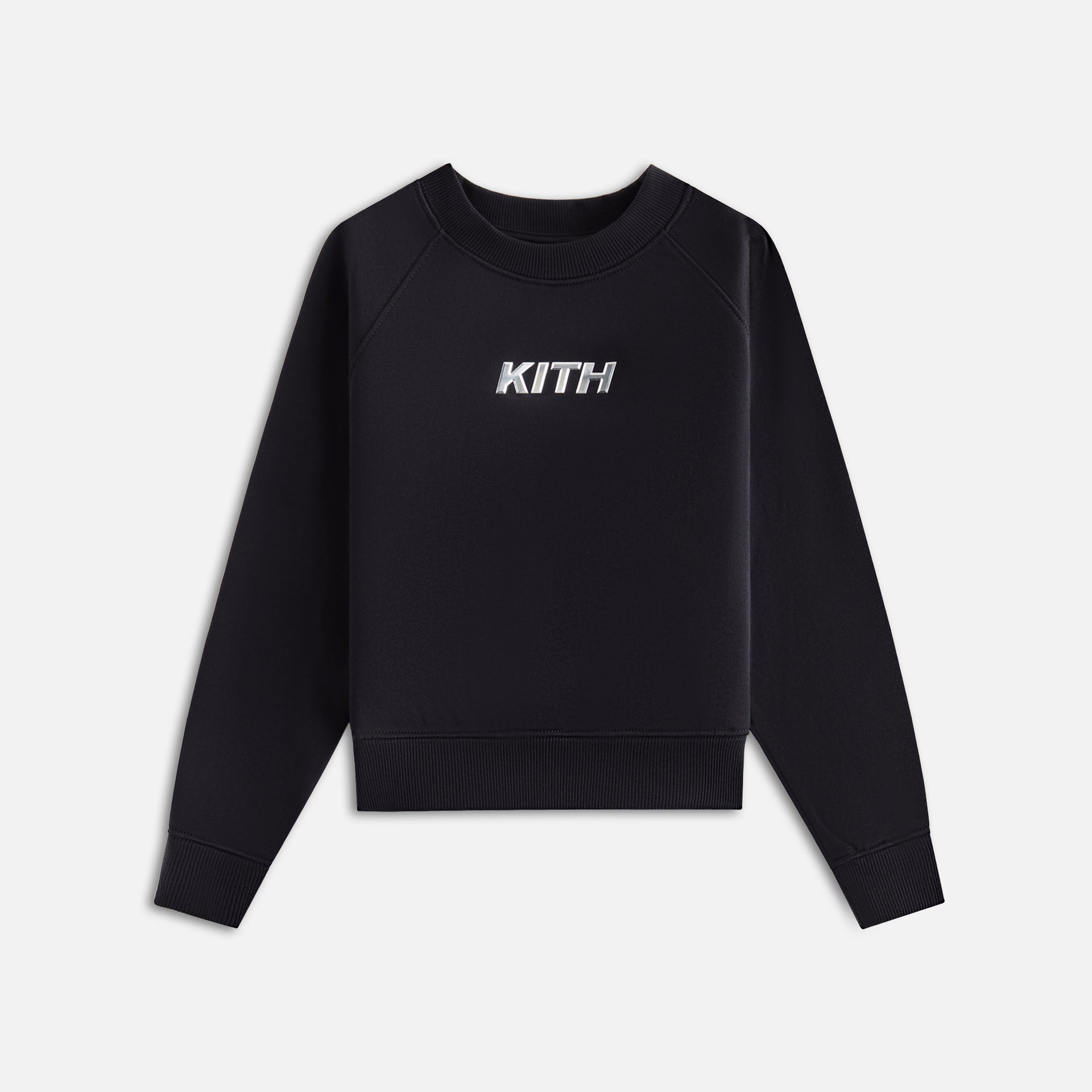 Kith Kids Novelty Logo Raglan Liam Crewneck - Black