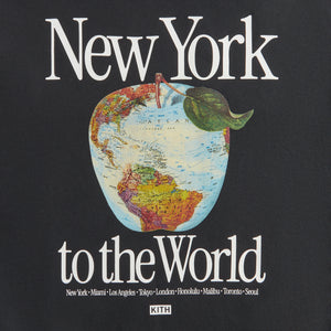 Kith Kids New York to the World Apple Globe Hoodie - Black