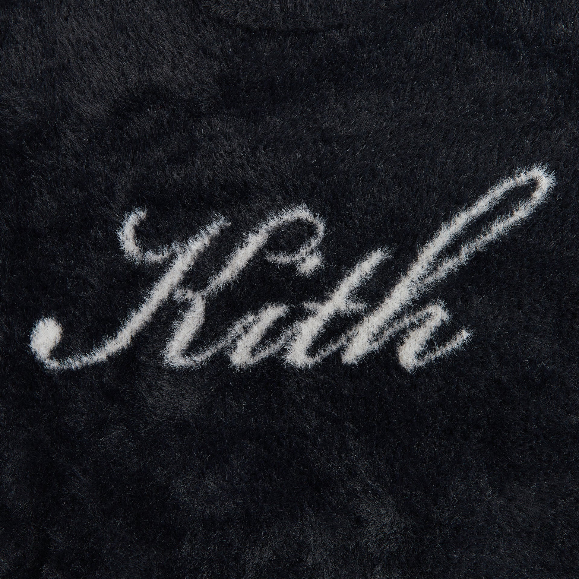 Kith Kids Mohair Script Logo Crewneck - Black