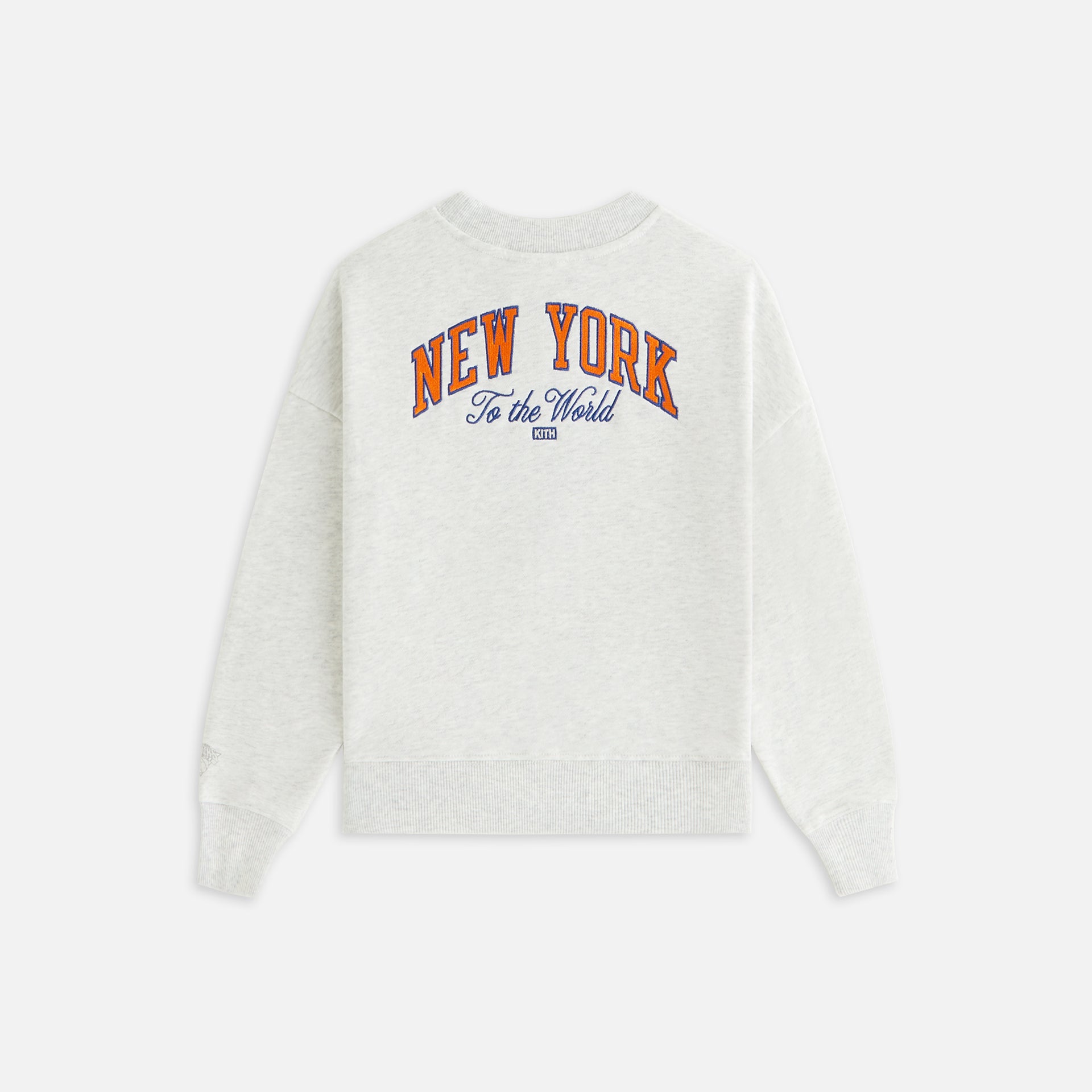 Kith Kids for the New York Knicks Empire Nelson Crewneck - Light Heather Grey