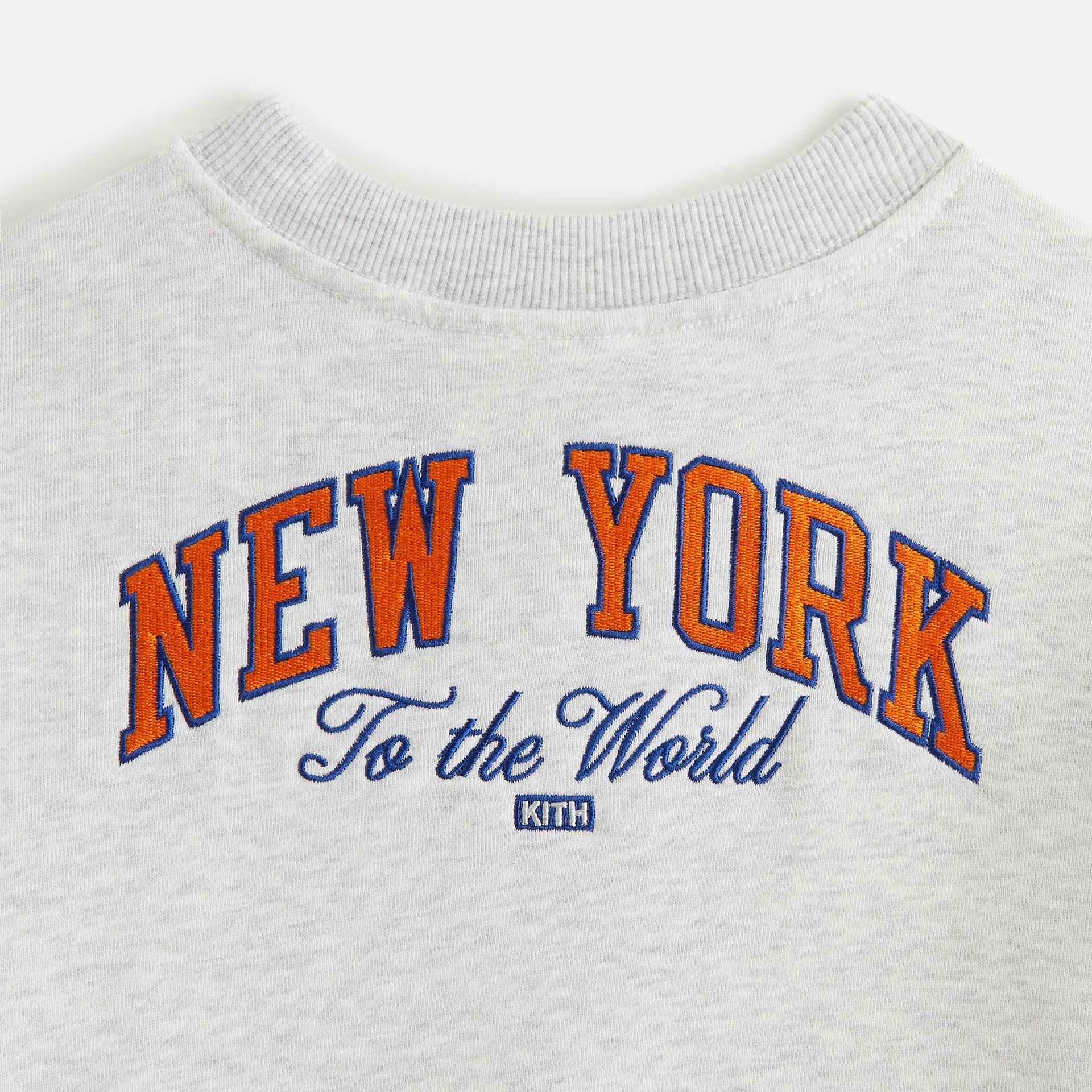 Kith Kids for the New York Knicks Empire Nelson Crewneck - Light Heather Grey