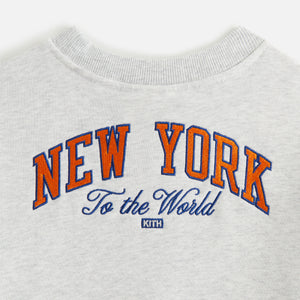 Kith Kids for the New York Knicks Empire Nelson Crewneck - Light Heather Grey