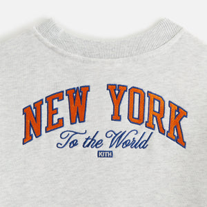 Kith Kids for the New York Knicks Empire Nelson Crewneck - Light Heather Grey PH