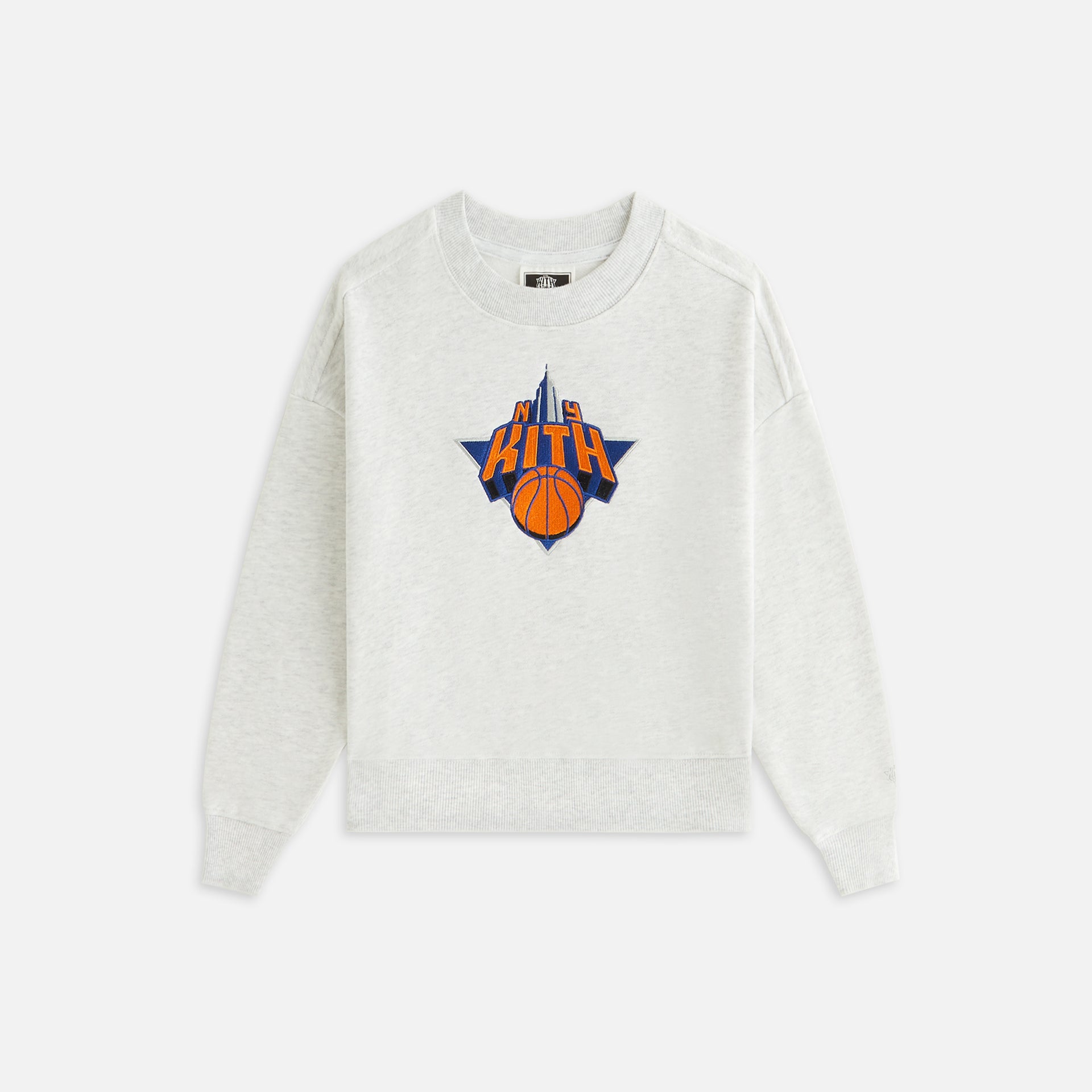 Kith Kids for the New York Knicks Empire Nelson Crewneck - Light Heather Grey PH