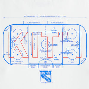 Kith Kids for the New York Rangers Hat Trick Rink Tee - White