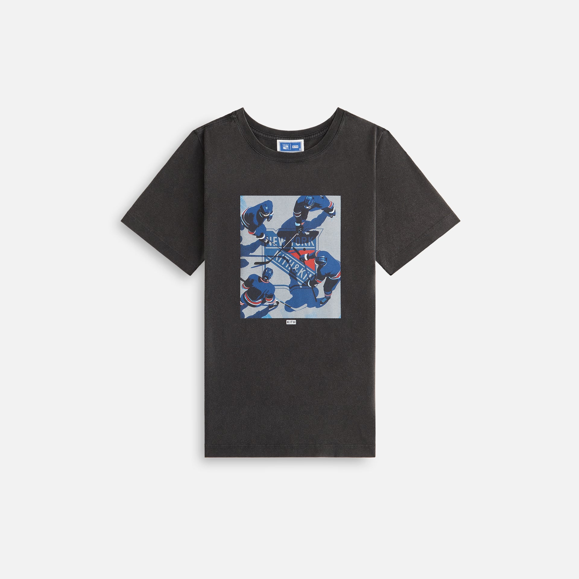 Kith Kids for the New York Rangers On Ice Vintage Tee - Black