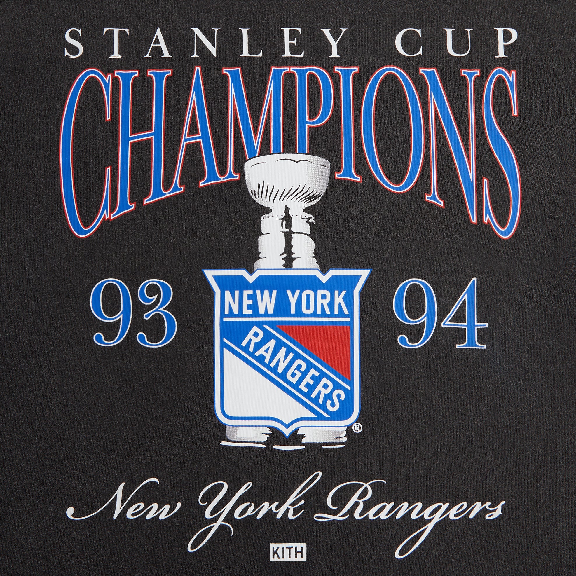 Kith Kids for the New York Rangers Champions Vintage Tee - Black Kith Kids for the New York Rangers Champions Vintage Tee - Black