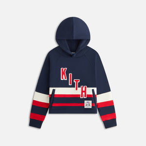 Kith Kids for the New York Rangers Skewed Vintage Delk Hoodie - Nocturnal