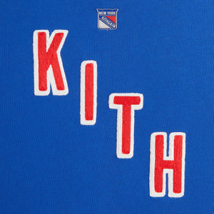 Kith Kids for the New York Rangers Skewed Nelson Crewneck - Cyclone