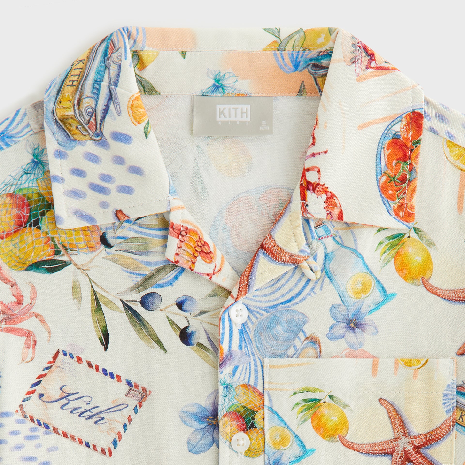 Kith Kids Summer Picnic Thompson Camp Shirt - Sandrift