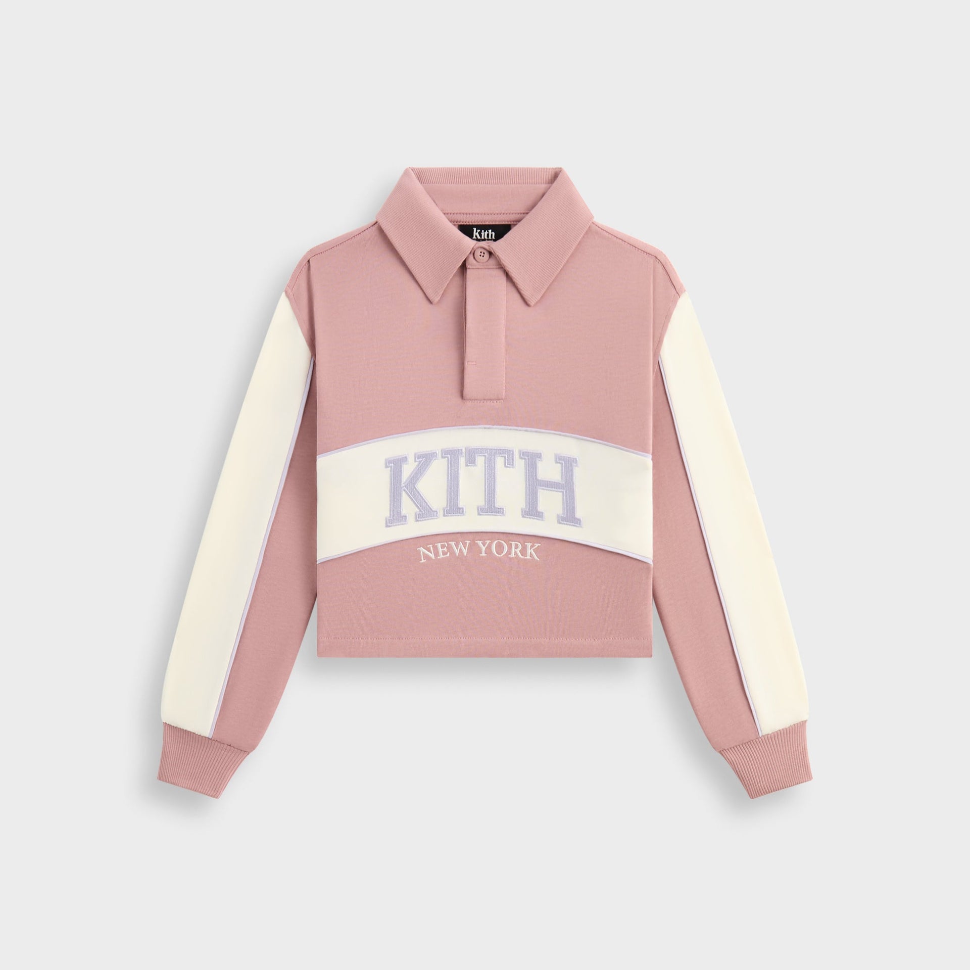 Kith Kids Blocked Cropped Rugby - Dusty Quartz