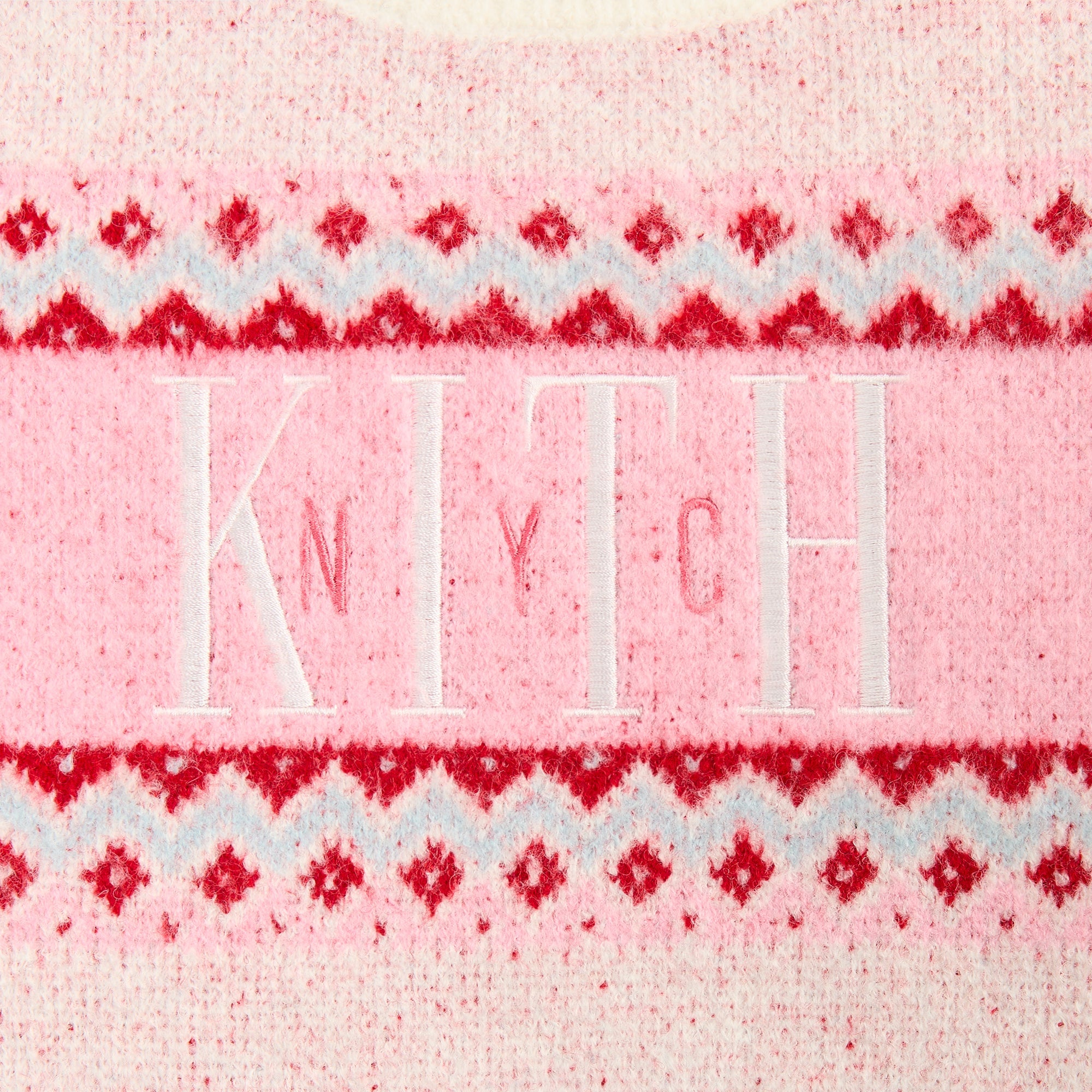 Kith Kids Novelty Fair Isle Cropped Nelson Sweater - Frosty Rose