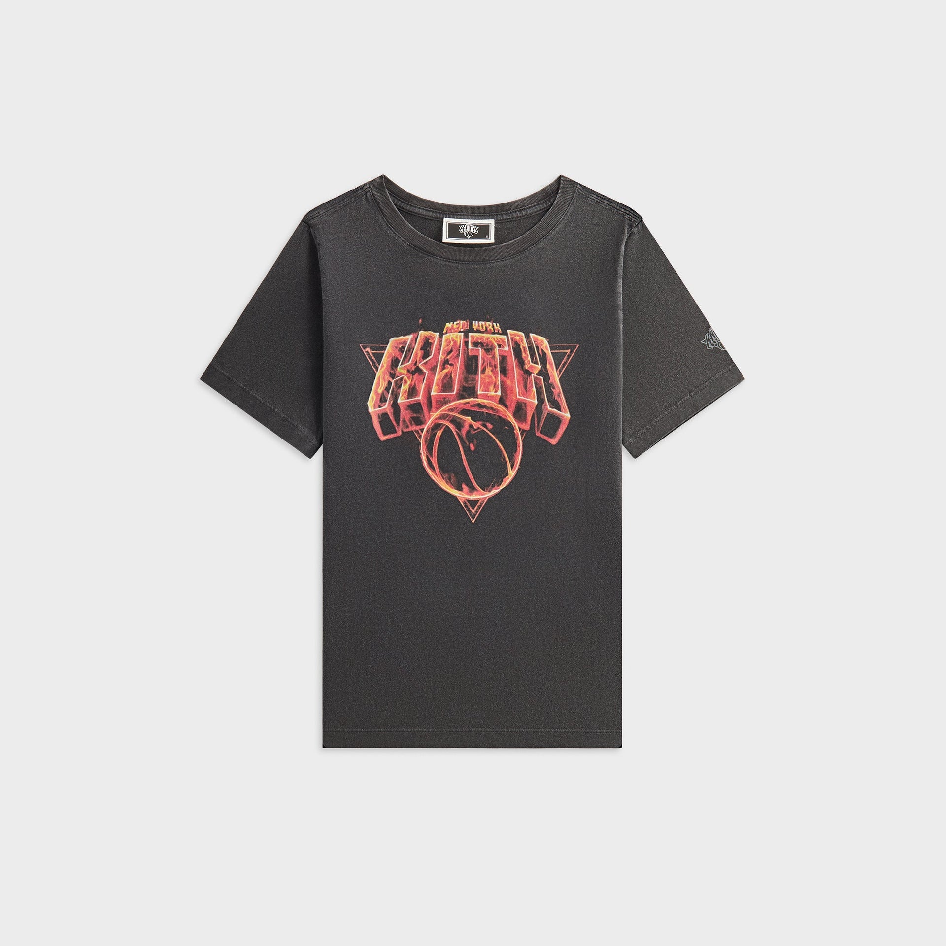 Kith Kids for the New York Knicks Vintage Fire Tee - Black