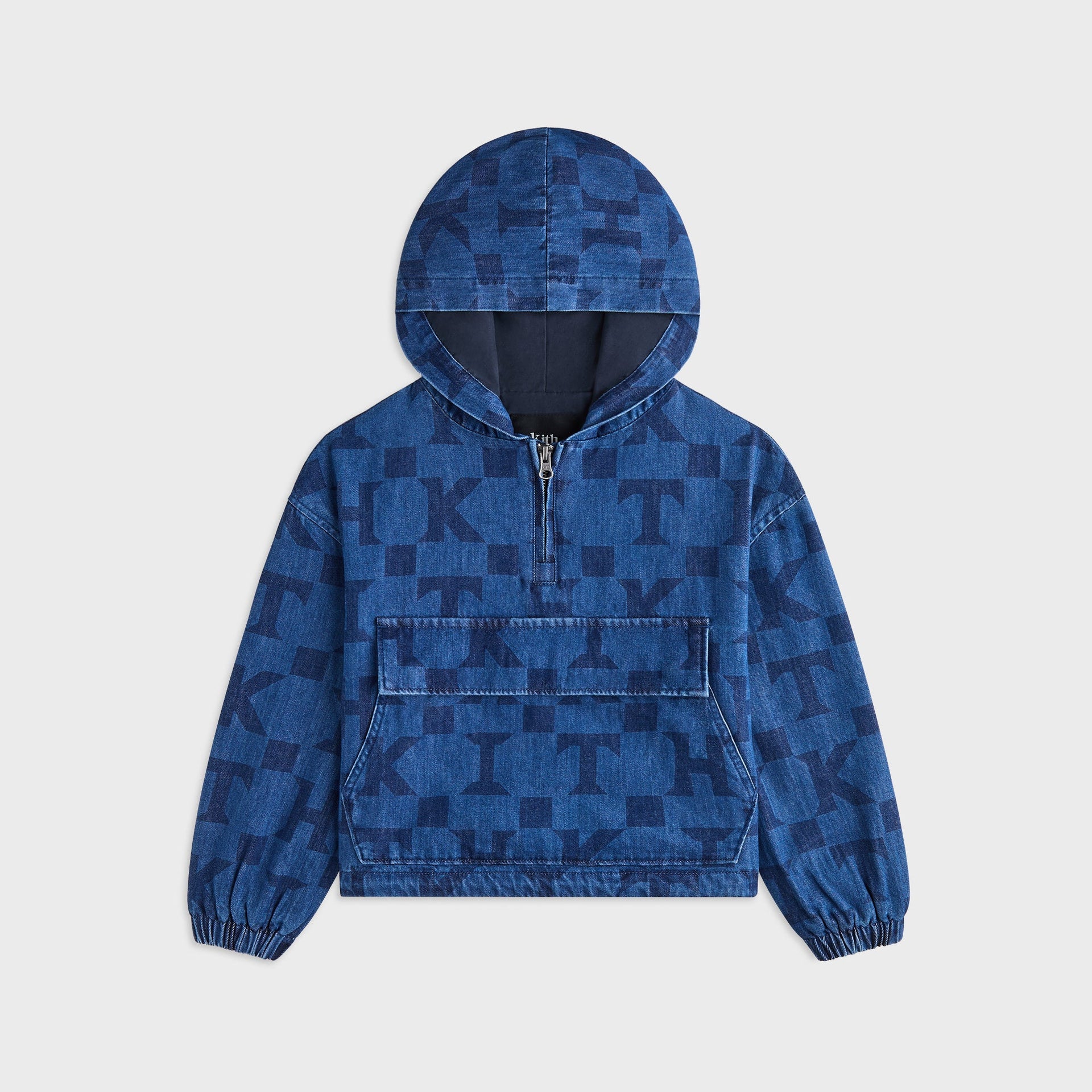 Kith Kids Monogram Denim Harrison Pullover - Stoerm Mid Wash