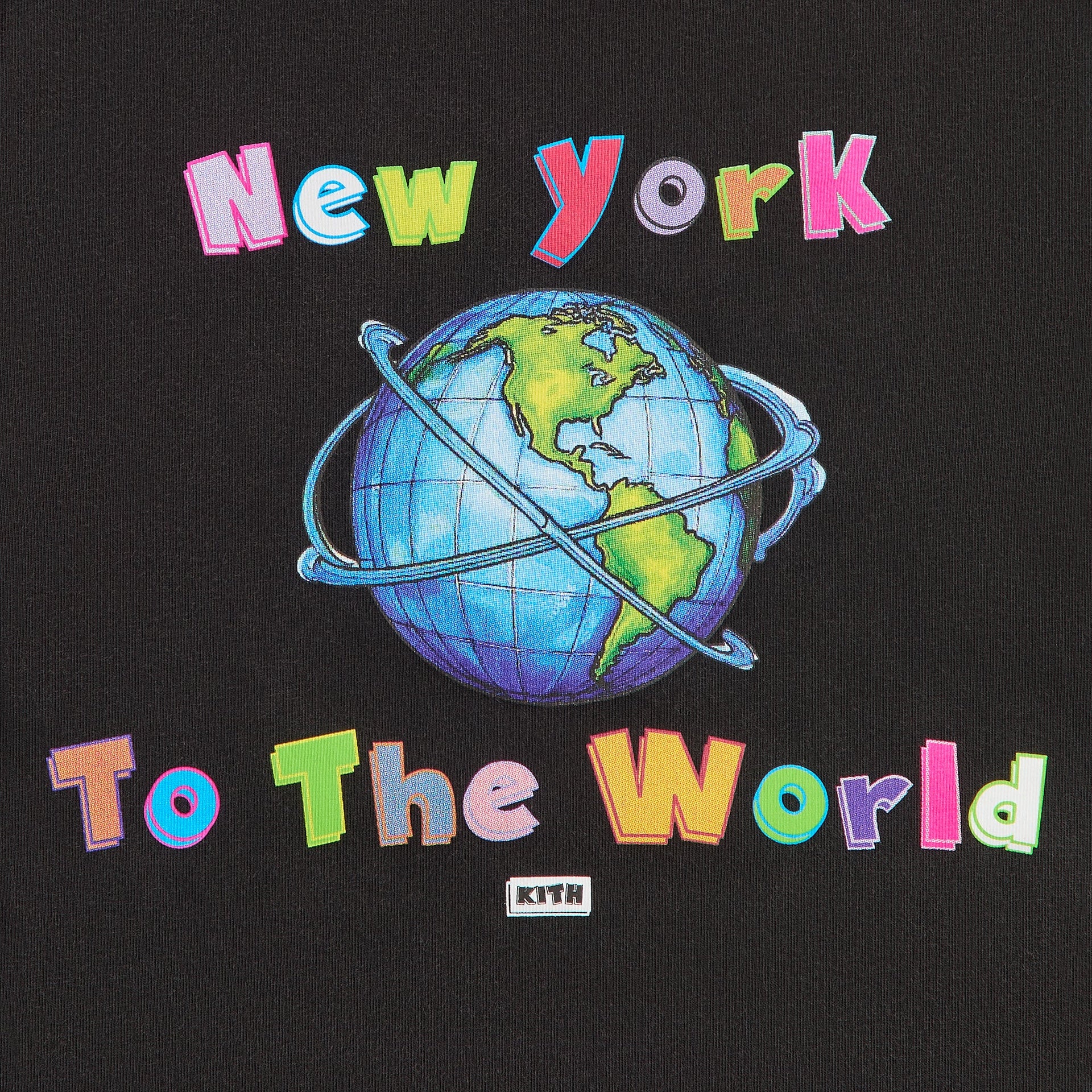 Kith Kids New York to the World Vintage Tee - Black