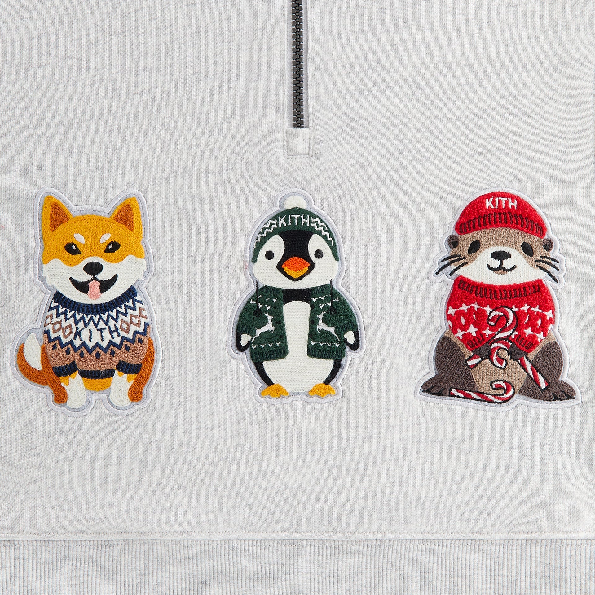 Kithmas Kids & Friend Hunter Quarter Zip - Light Heather Grey