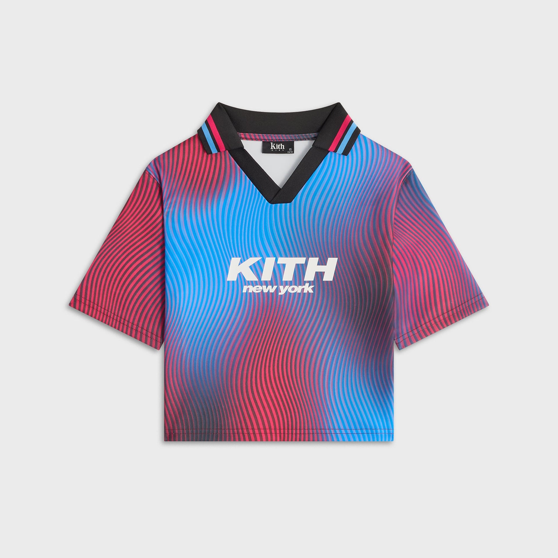 Kith Kids Wavy Ombre Edison Soccer Polo - Black
