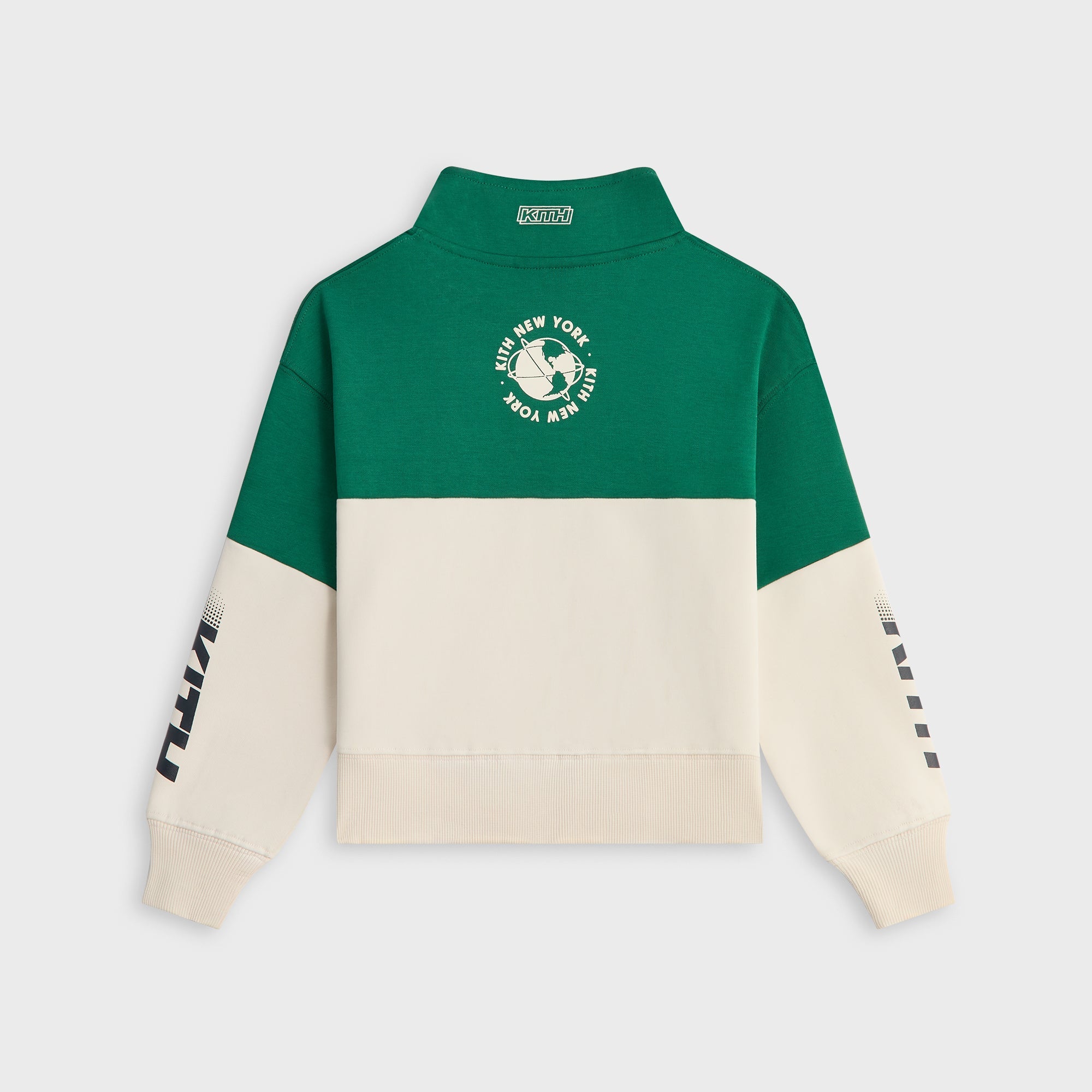 kith セットアップ　グリーン　Mサイズ Kith Kids Logo Blocked Hunter Quarter Zip - Newt