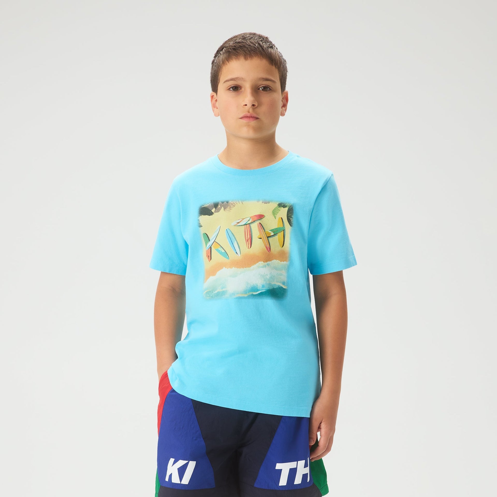 Kith Kids Surfboard Graphic Tee - Aragonite