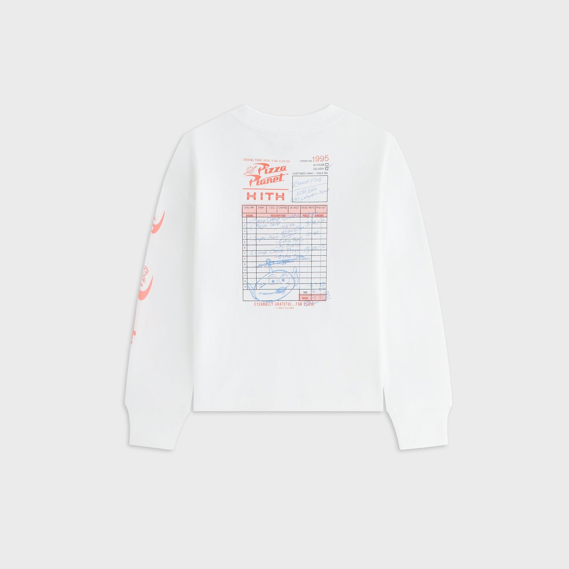 Disney | Kith Kids for Pixar Pizza Planet Long Sleeve Tee - White - PH