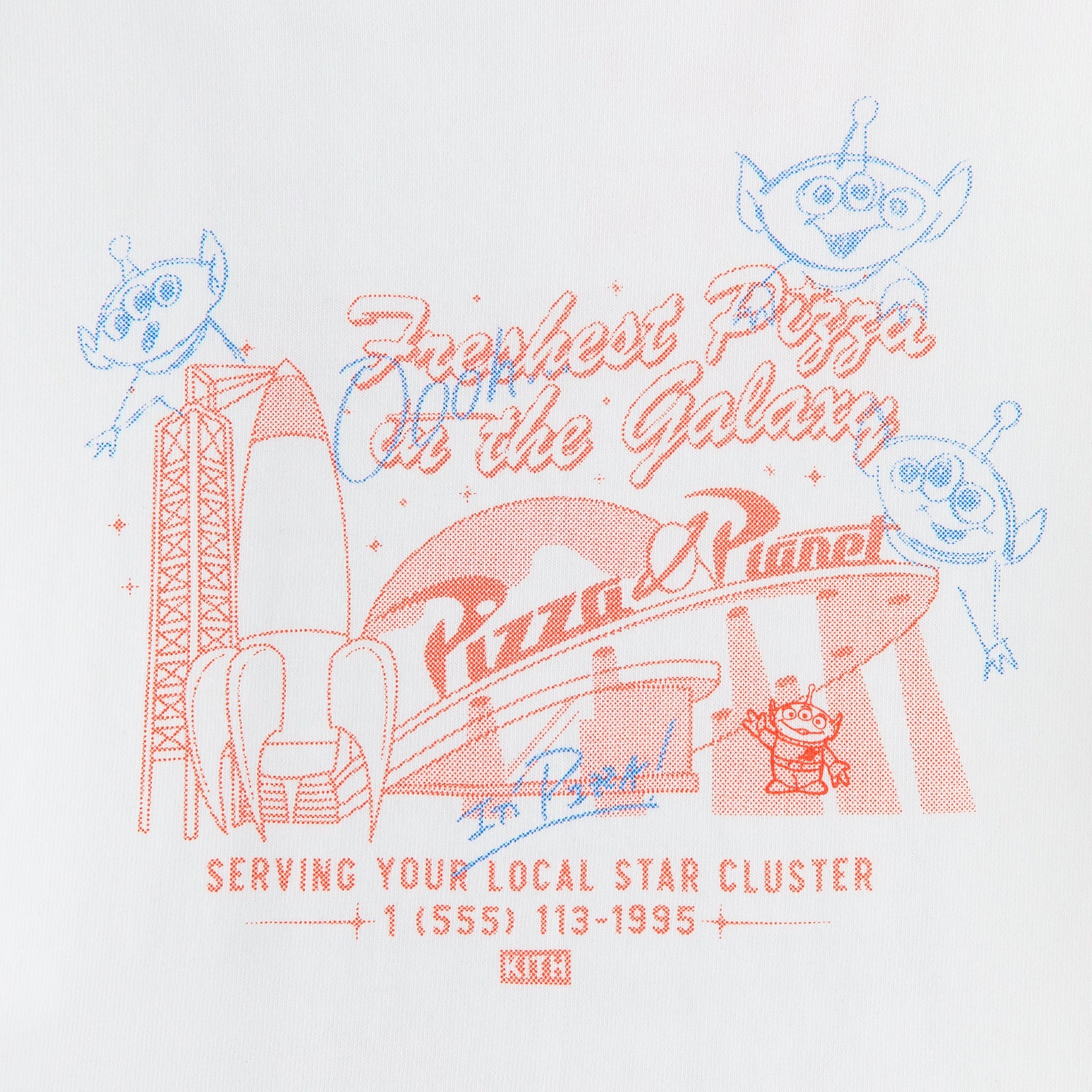 Disney | Kith Kids for Pixar Pizza Planet Long Sleeve Tee - White