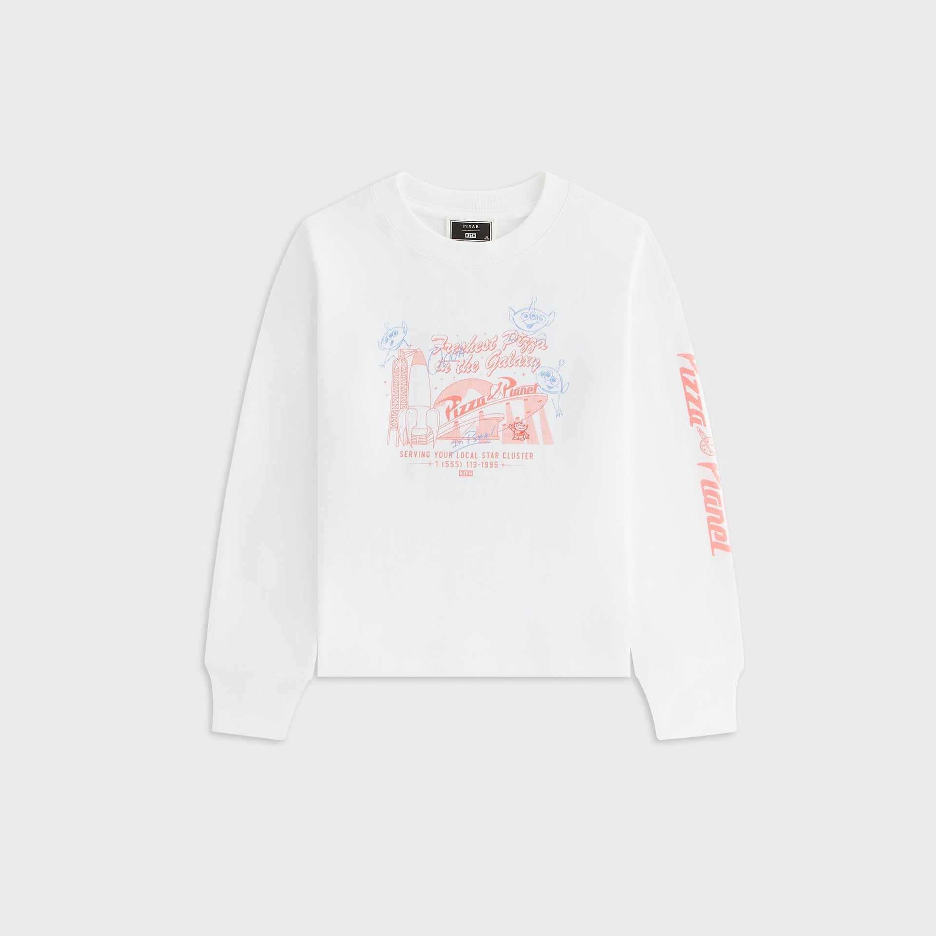 Disney | Kith Kids for Pixar Pizza Planet Long Sleeve Tee - White