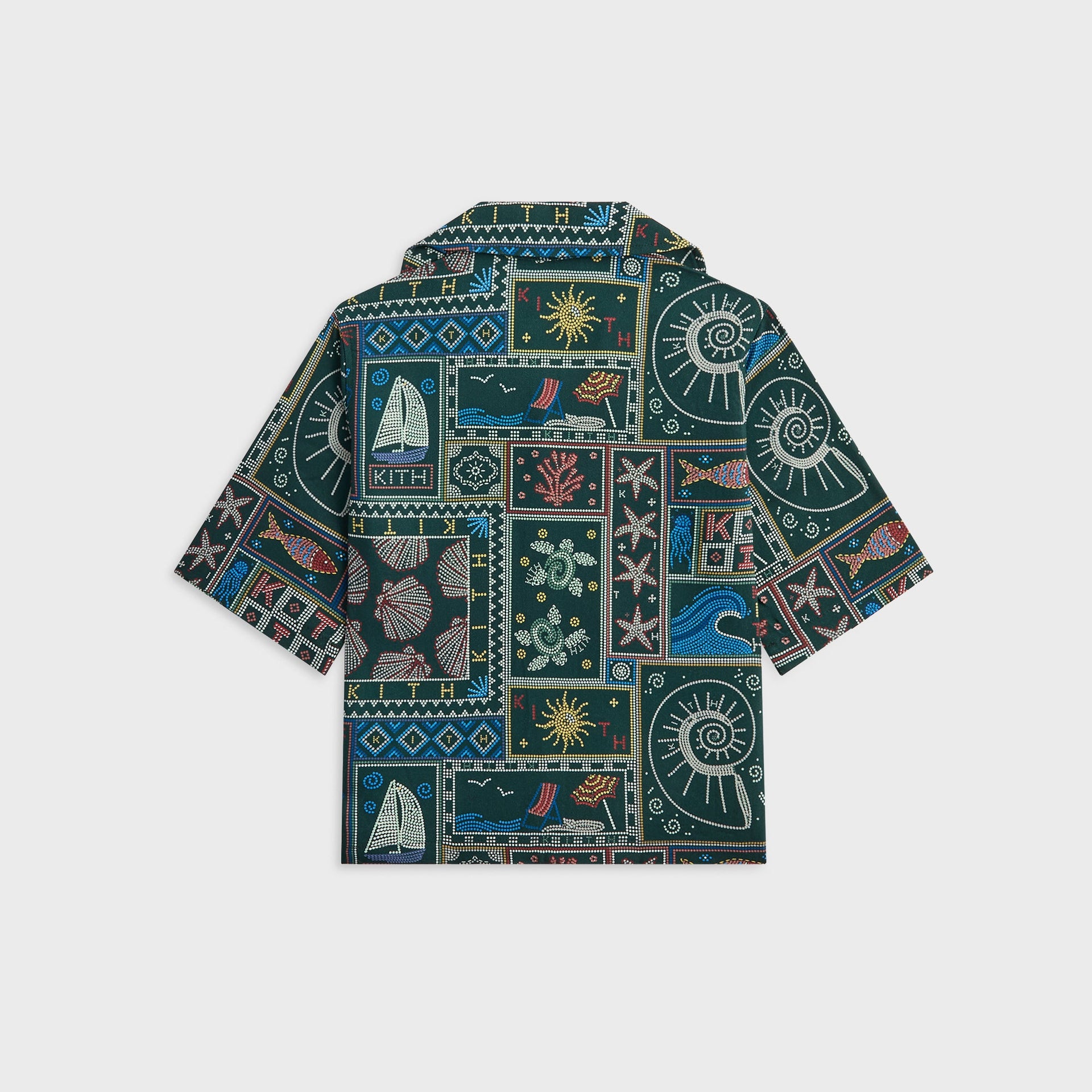 Kith Kids Beach Tile Thompson Camp Shirt - Stadium