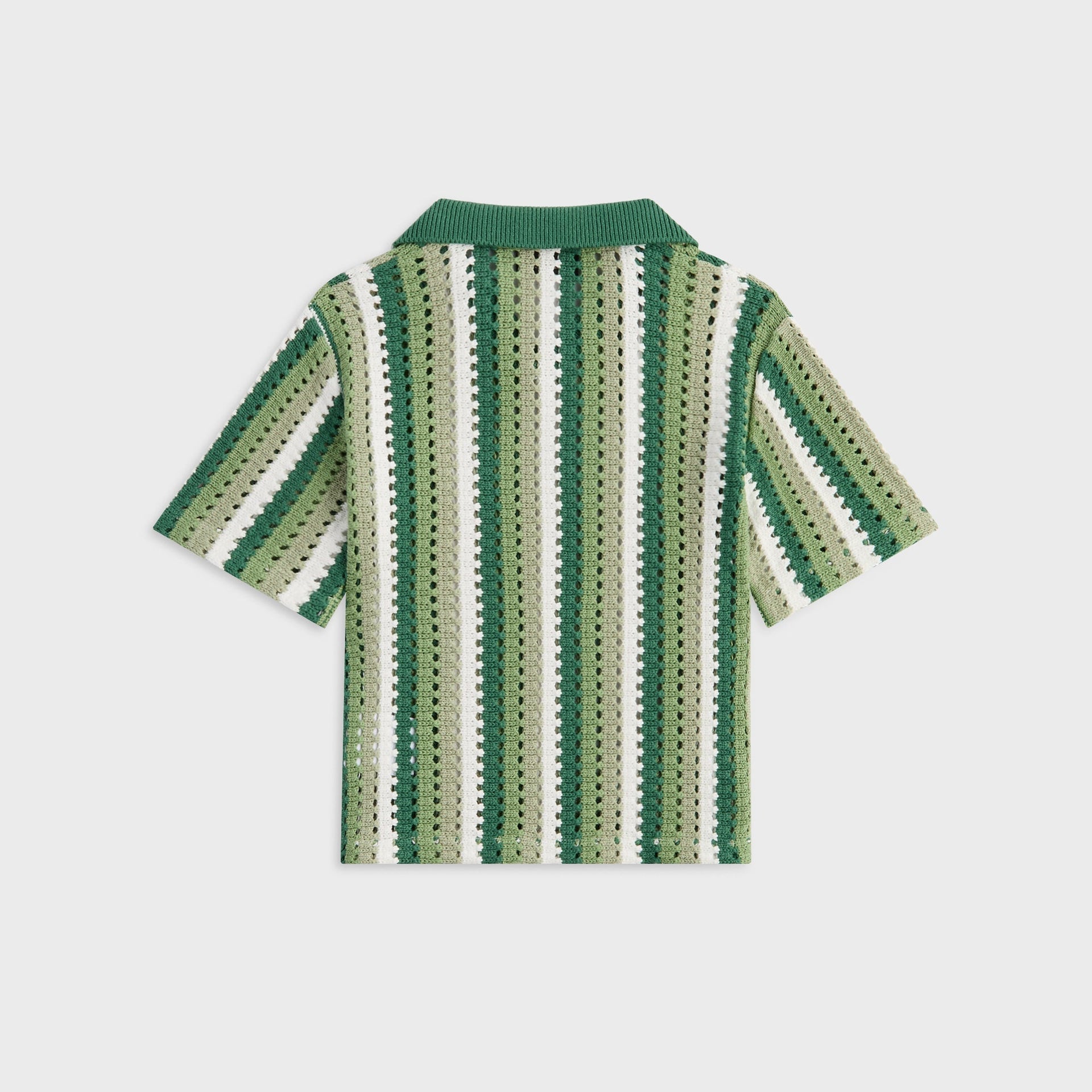 Kith Kids Open Knit Pullover Polo - Sage - PH