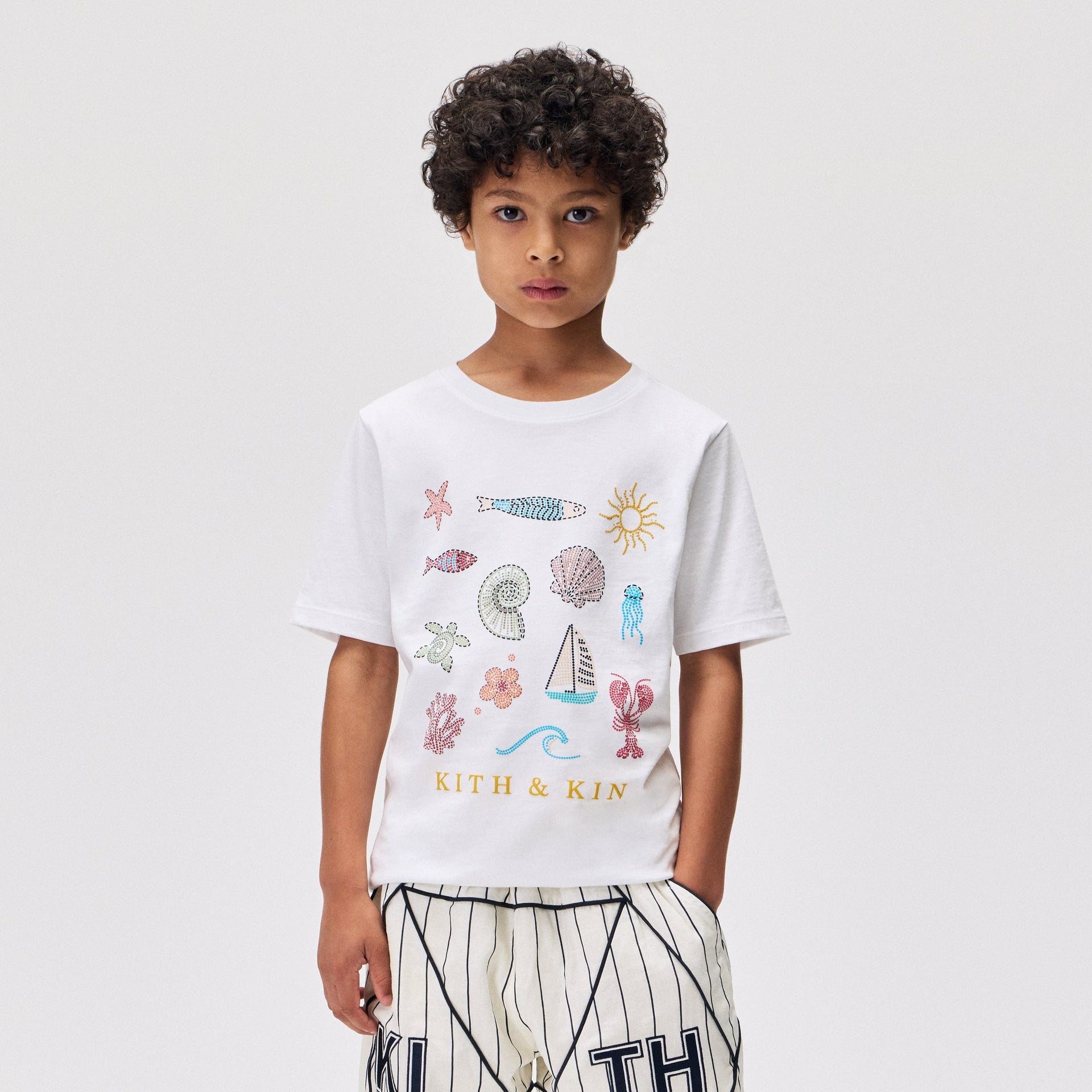 Kith Kids Kith & Kin Beach Tee - White - PH