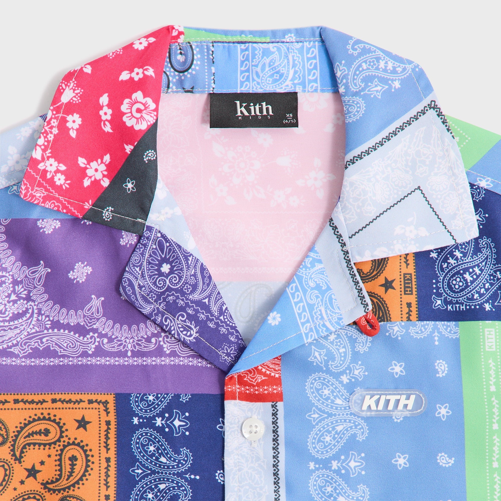 Kith Kids Bandana Splice Thompson Camp Swim Shirt - Lucky