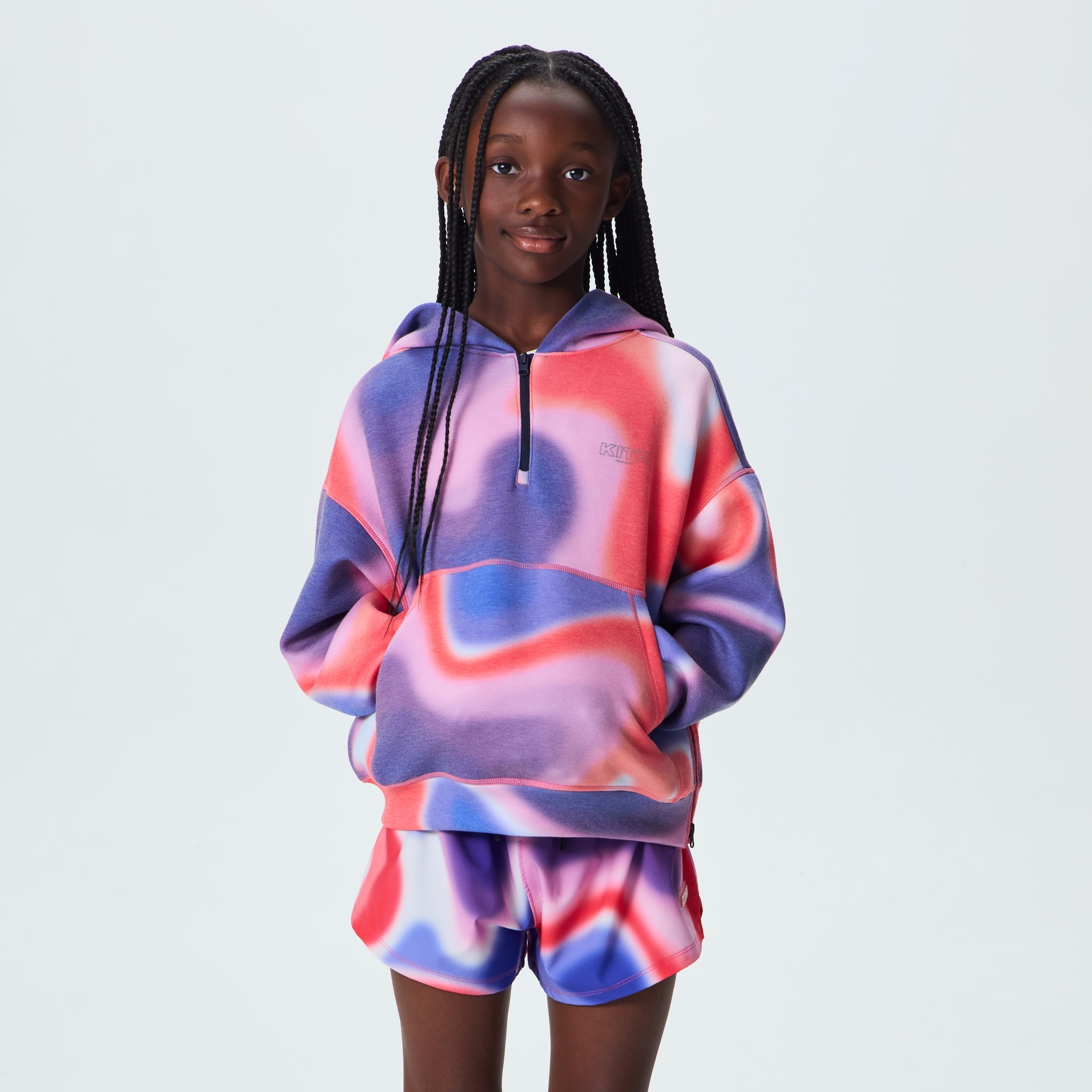Kith Kids Printed Adinah Quarter Zip - Tempo
