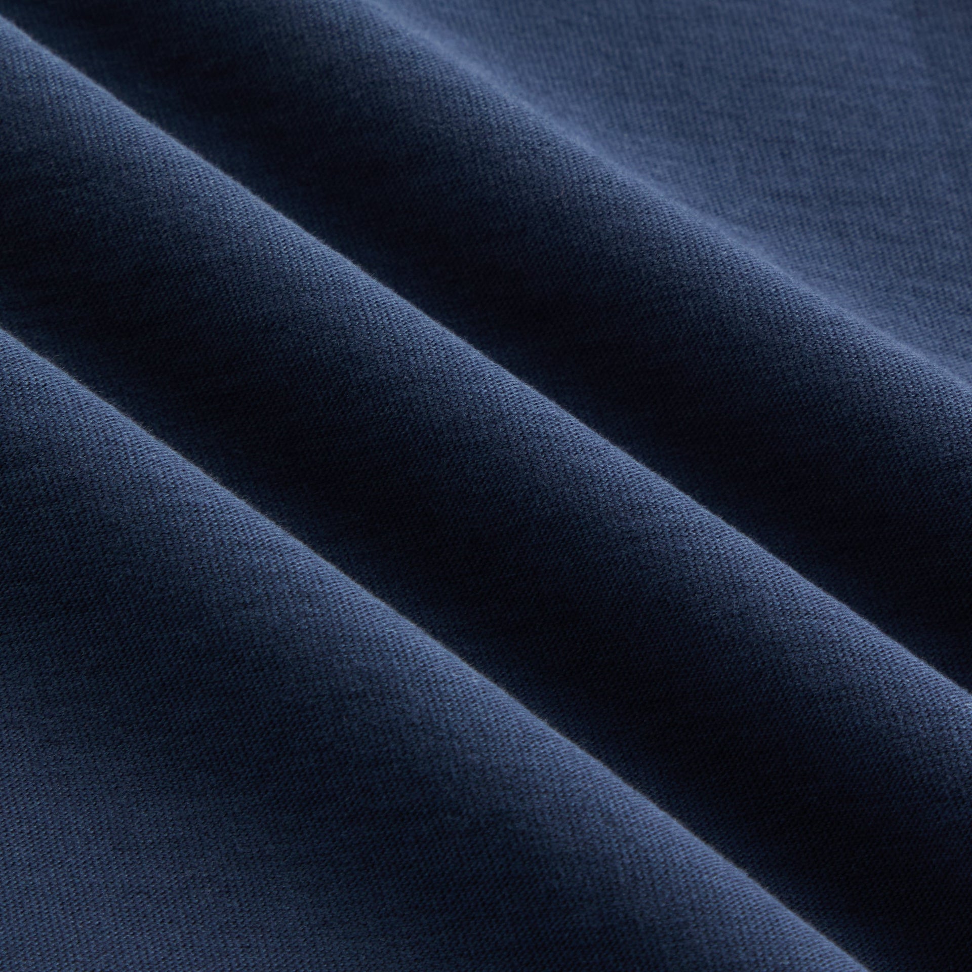 Kith Kids Quinn Tee in Nocturnal navy, macro close-up of cotton jersey fabric