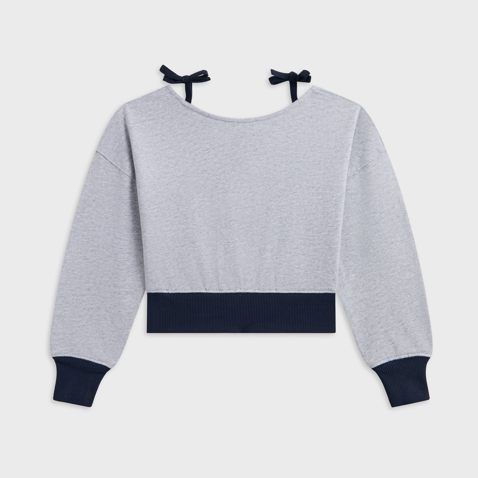 Kith Kids Tatyana Cropped Pullover - Medium Heather Grey