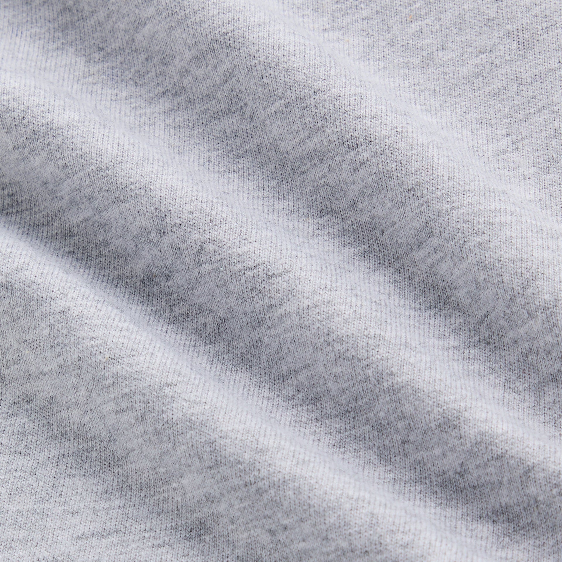 Kith Kids Tatyana Cropped Pullover in Medium Heather Grey, macro detail of soft heather grey knit fabric