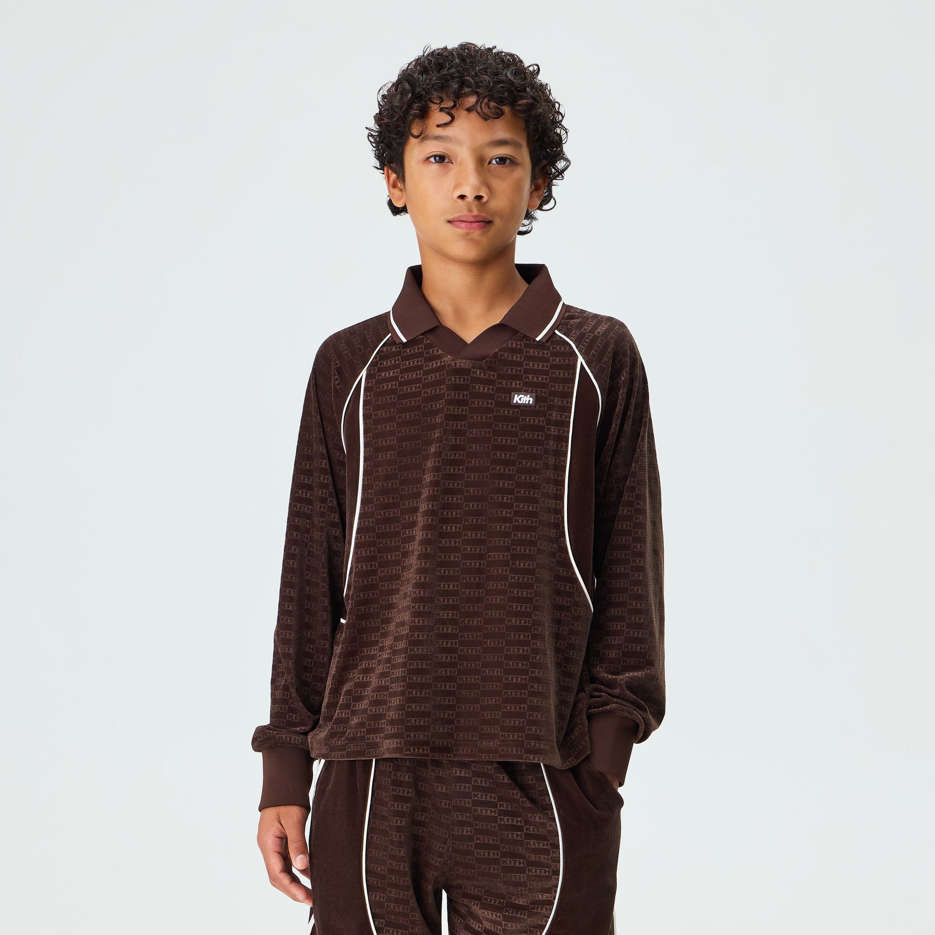 Kith Kids Monogram Velour Soccer Jersey - Kindling
