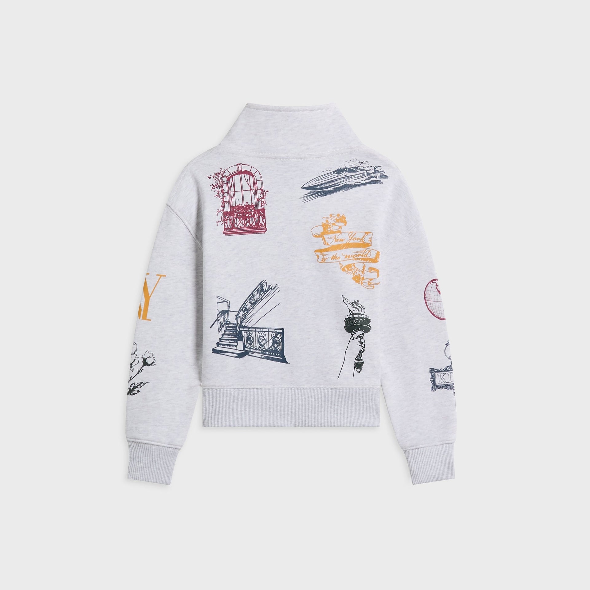 Kith Kids Logo Hunter Pullover - Light Heather Grey - PH