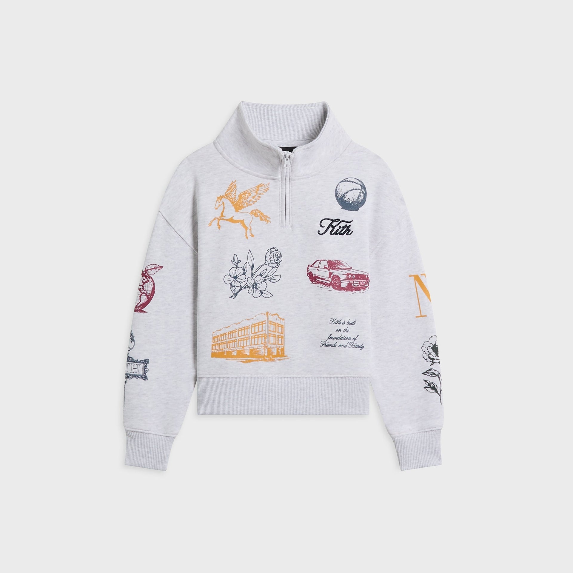 Kith Kids Logo Hunter Pullover - Light Heather Grey - PH