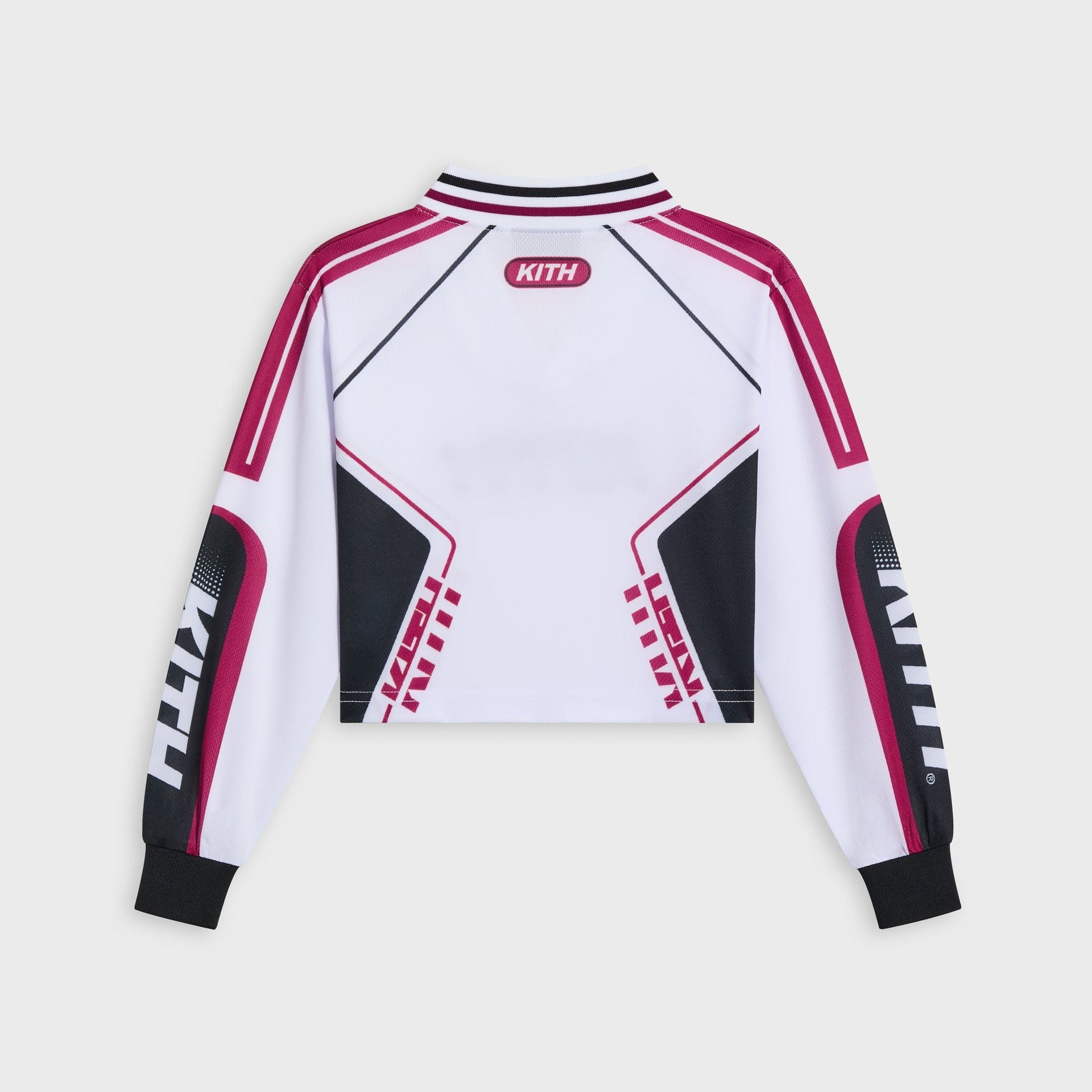 Kith Kids Moto Mesh Cropped Long Sleeve Mika Tee - White - PH