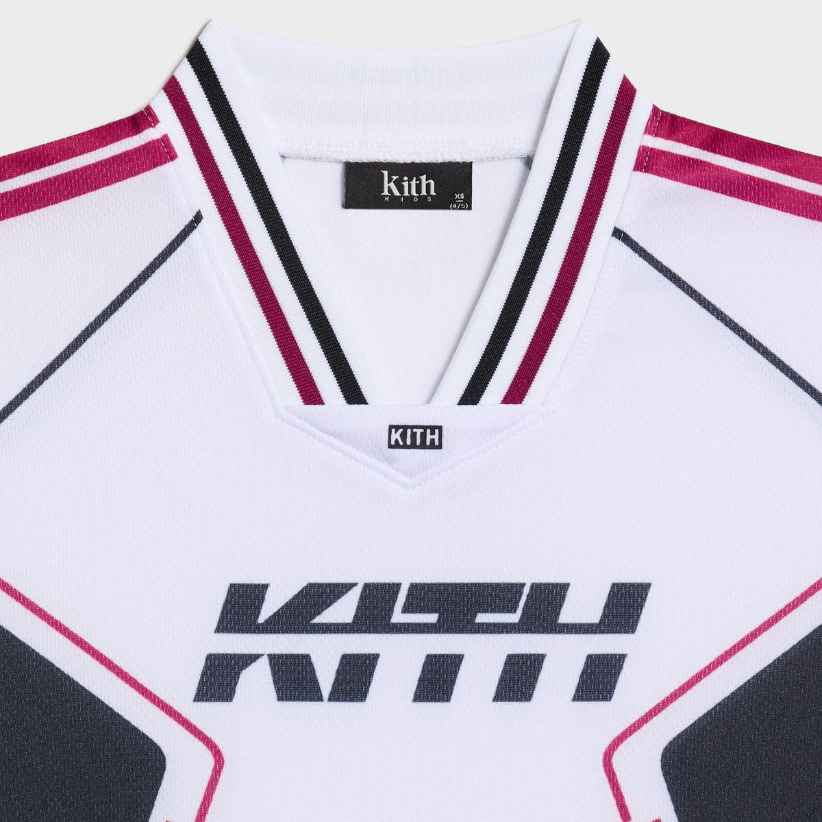 Kith Kids Moto Mesh Cropped Long Sleeve Mika Tee - White