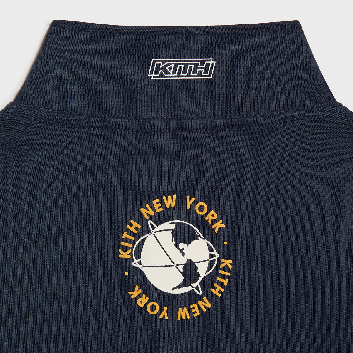 Kith Kids Logo Blocked Hunter Quarter Zip - Nocturnal